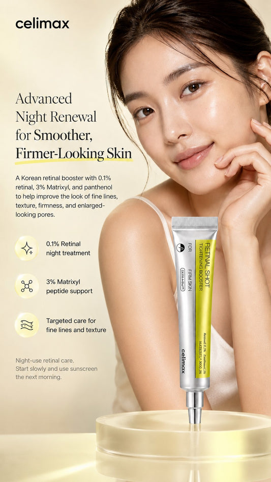 celimax Vita-A Retinal Shot Booster – 0.1% Retinal + 3% Matrixyl/Night treatment for fine lines, firmness, texture and enlarged-looking pores/For Fine Lines, Wrinkles, Firmness, Texture & Enlarged-Looking Pores