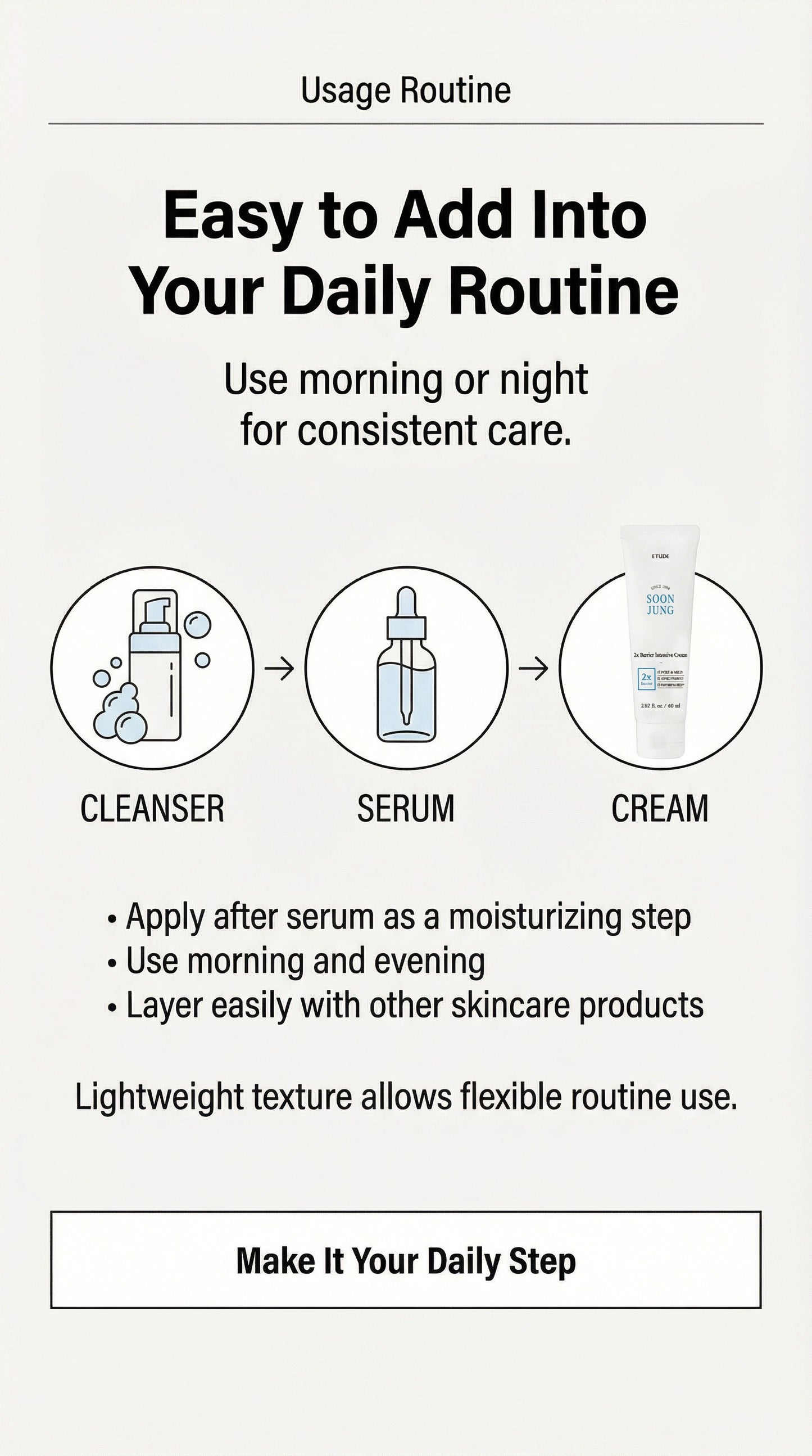 ETUDE SoonJung 2X Intensive Barrier Repair Cream | Panthenol & Madecassoside Moisturizer for Sensitive Skin, Hydration & Soothing Care, Korean Skincare 2.02 fl oz