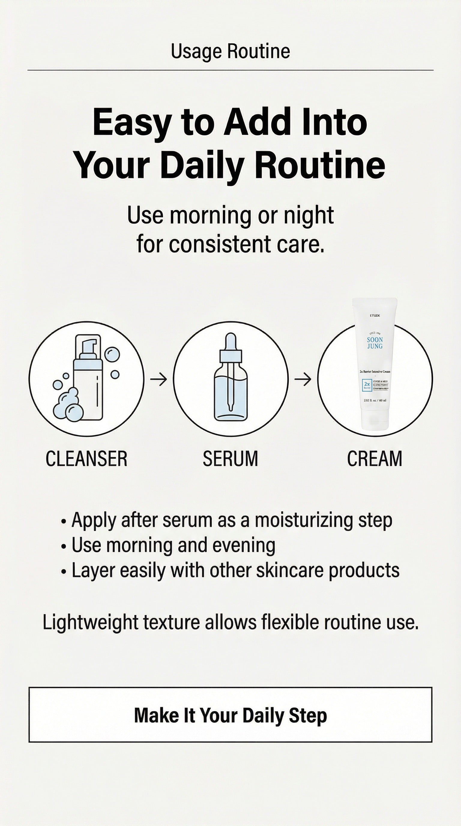ETUDE SoonJung 2X Intensive Barrier Repair Cream | Panthenol & Madecassoside Moisturizer for Sensitive Skin, Hydration & Soothing Care, Korean Skincare 2.02 fl oz