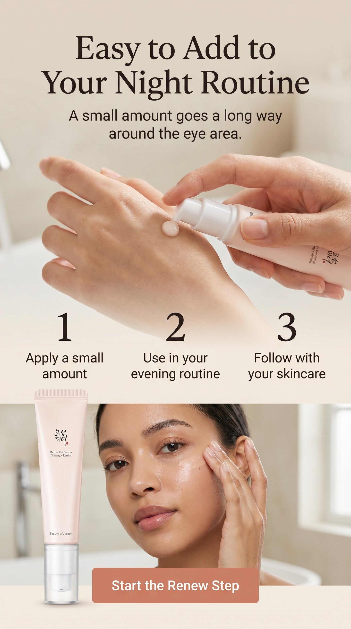 Revive Retinal Niacinamide Eye Serum with Ginseng | Korean Preventive Anti-Aging Eye Care for Fine Lines, Puffy Eye Bags, Dark Circles & Brighter-Looking Skin, 30ml