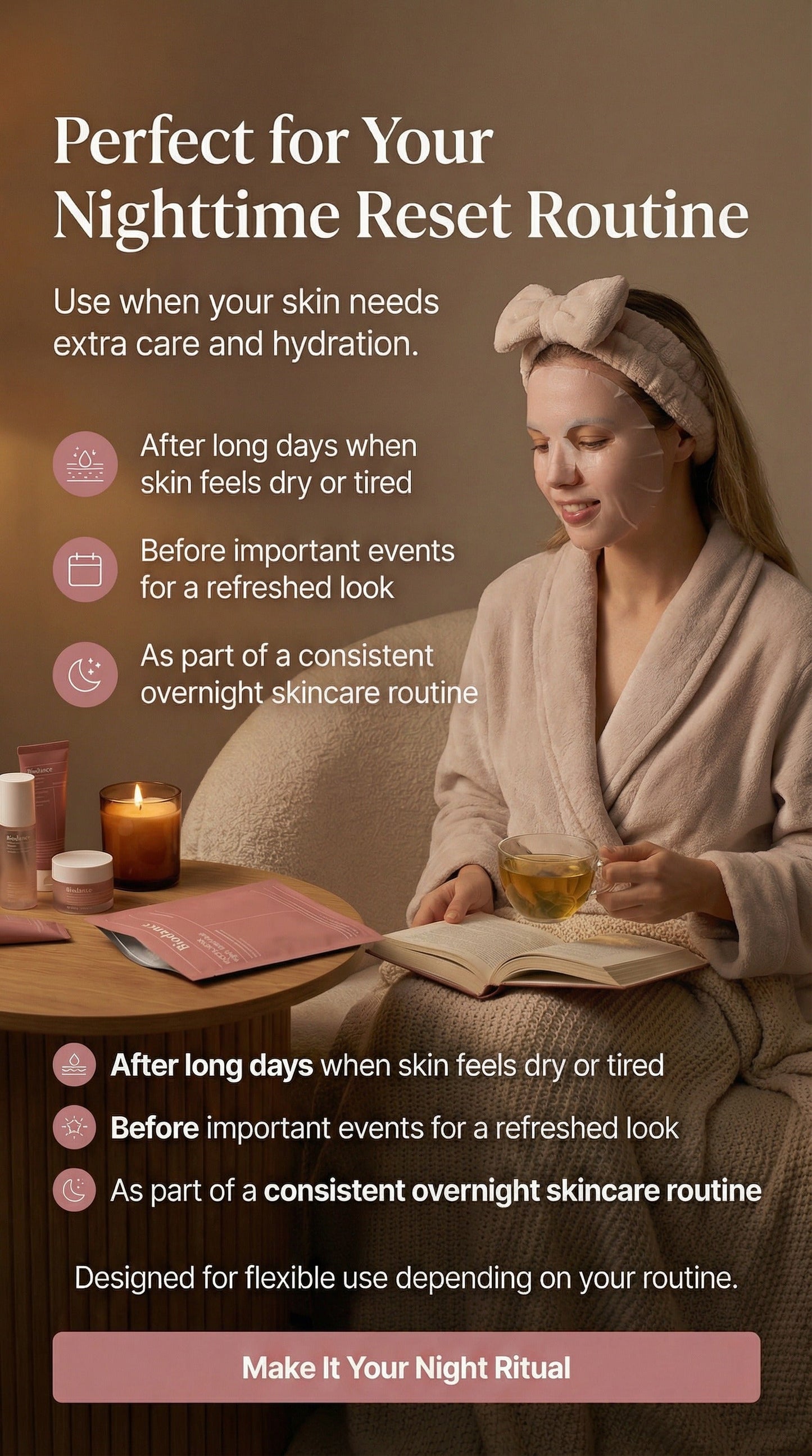  Biodance Bio-Collagen Overnight Hydrogel Mask | Deep Hydration, Elasticity & Pore-Refining Korean Anti-Aging Treatment (4 Sheets)