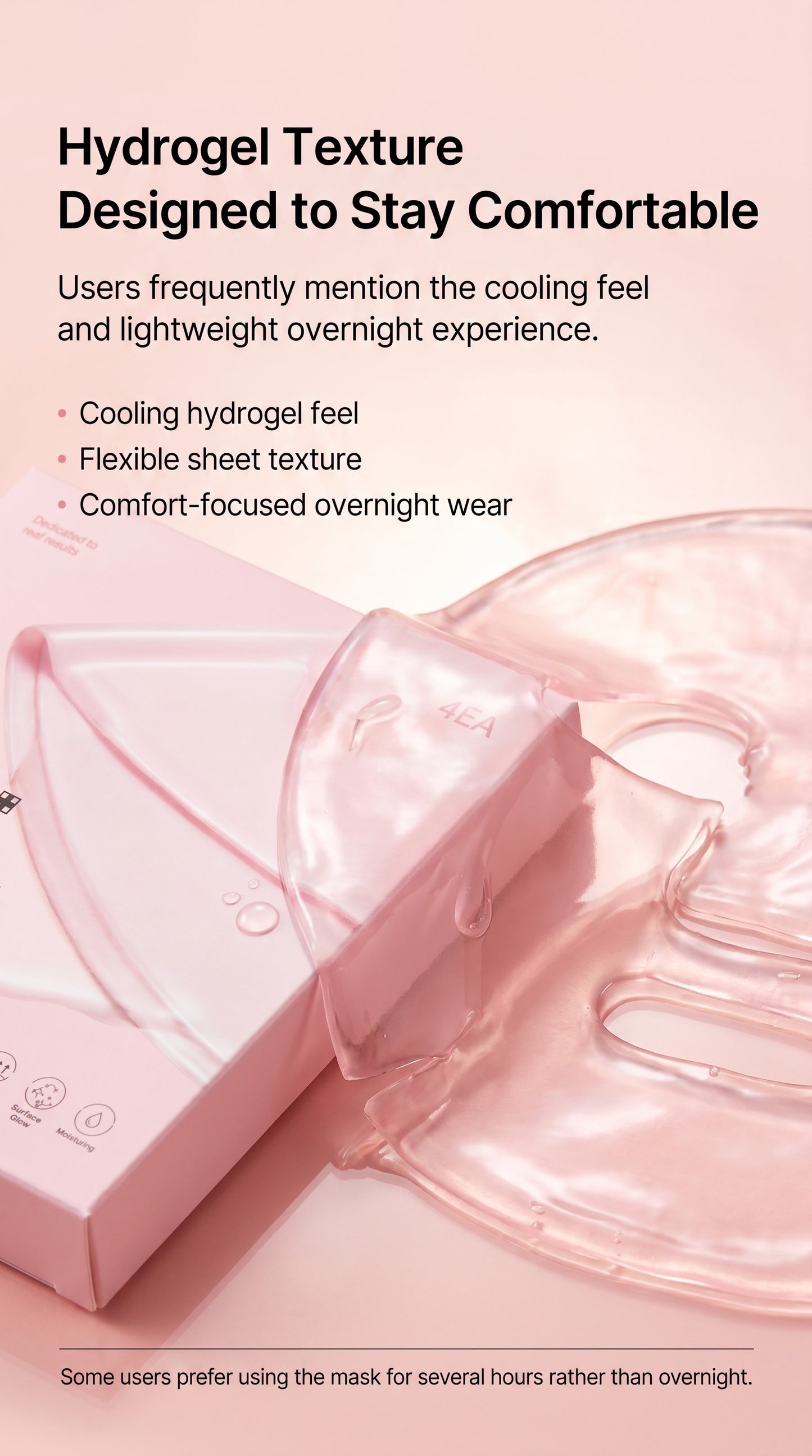 Jelly Gel Mask with Salmon DNA PDRN & Pink Collagen | Korean Overnight Face Mask for Glass Glow Skin, Hydration, Elasticity, Firmness & Moisture Care | 28g x 4