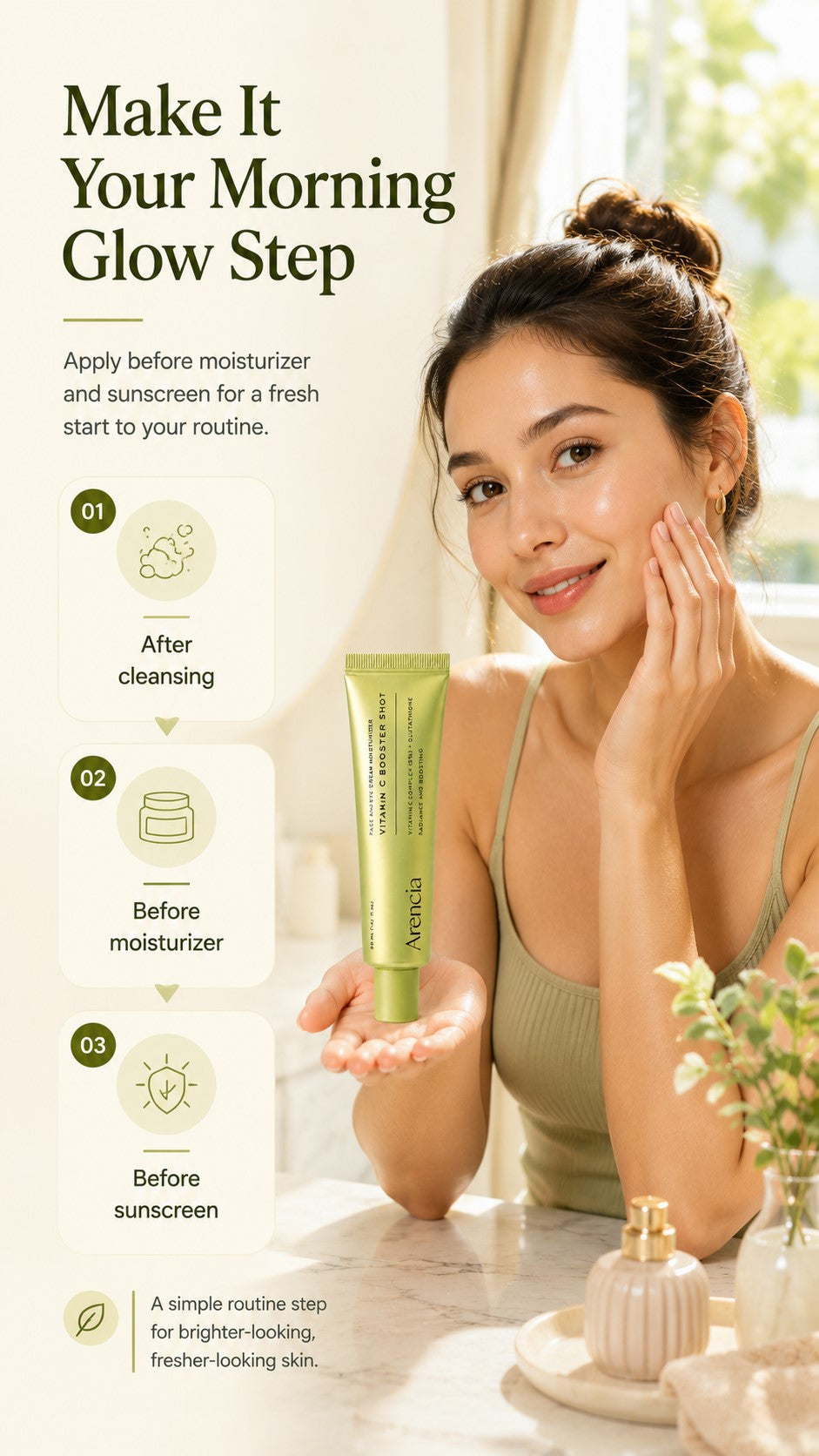 Vitamin C Booster Shot Serum with Glutathione, Niacinamide & Vitamin E | Brightening Glow Serum for Dullness, Uneven-Looking Tone, Fine Lines & Glass Skin | Korean Skincare 30ml