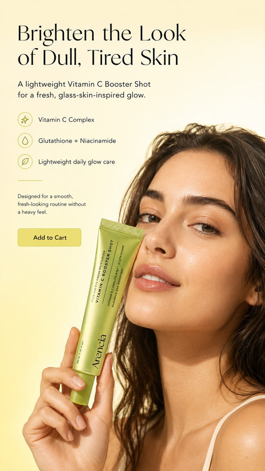 Vitamin C Booster Shot Serum with Glutathione, Niacinamide & Vitamin E | Brightening Glow Serum for Dullness, Uneven-Looking Tone, Fine Lines & Glass Skin | Korean Skincare 30ml