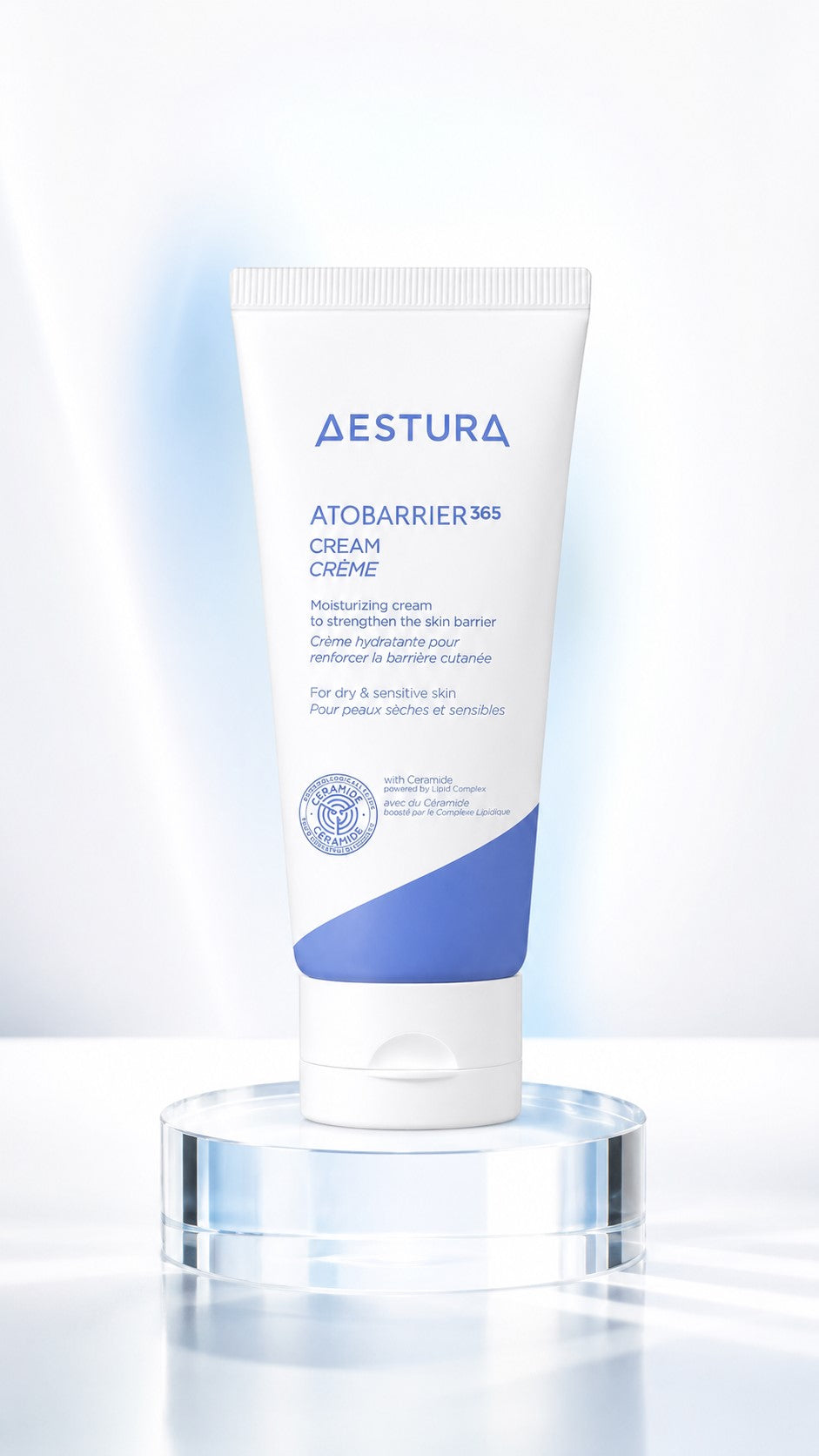 ATOBARRIER365 Ceramide Barrier Cream, Korean Face Moisturizer for Dry Sensitive Skin, 120H Hydration, Triple Lipid Complex, Squalane & Vitamin E, Non-Comedogenic Preventive Anti-Aging Skincare, 80ml