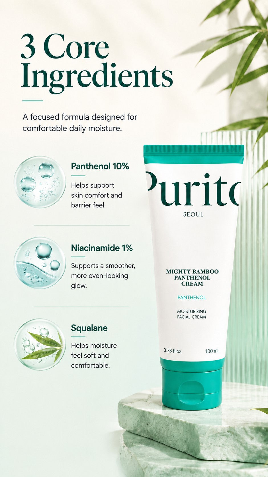 Panthenol 10% Barrier Gel Cream Moisturizer | Lightweight Korean Face Cream for Sensitive, Dry & Blemish-Prone Skin | Non-Comedogenic, Fragrance-Free, Vegan Hydration | 100ml / 3.38 fl oz
