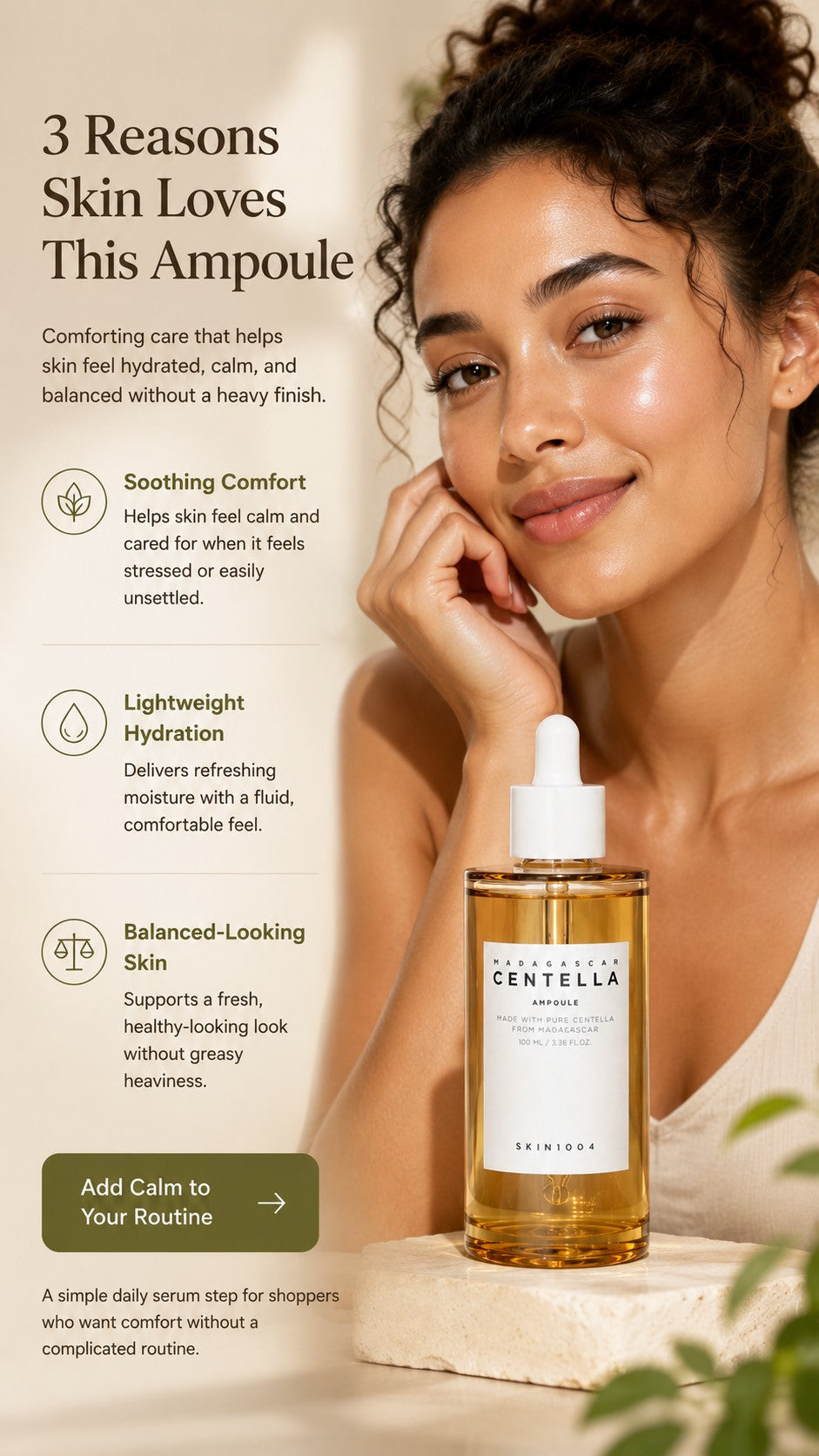 SKIN1004 Madagascar Centella Ampoule | Korean Hydrating Face Serum for Sensitive Skin, Redness-Prone Appearance, Skin Balance & Healthy Glow | Lightweight Centella Asiatica Serum, 100ml