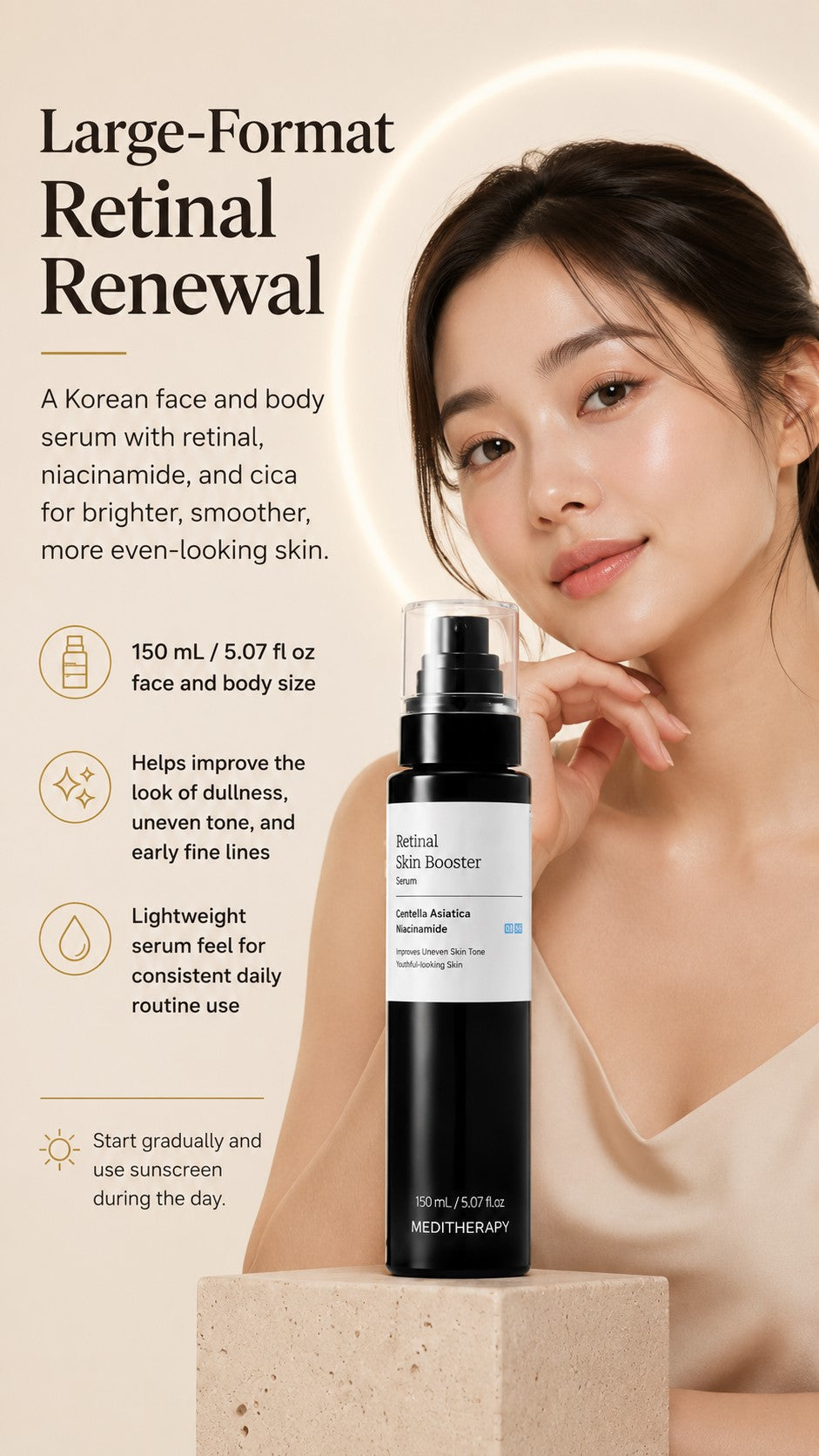 MEDITHERAPY Retinal Skin Booster Serum – Retinaldehyde & Niacinamide: For Dark Spots & Uneven Tone